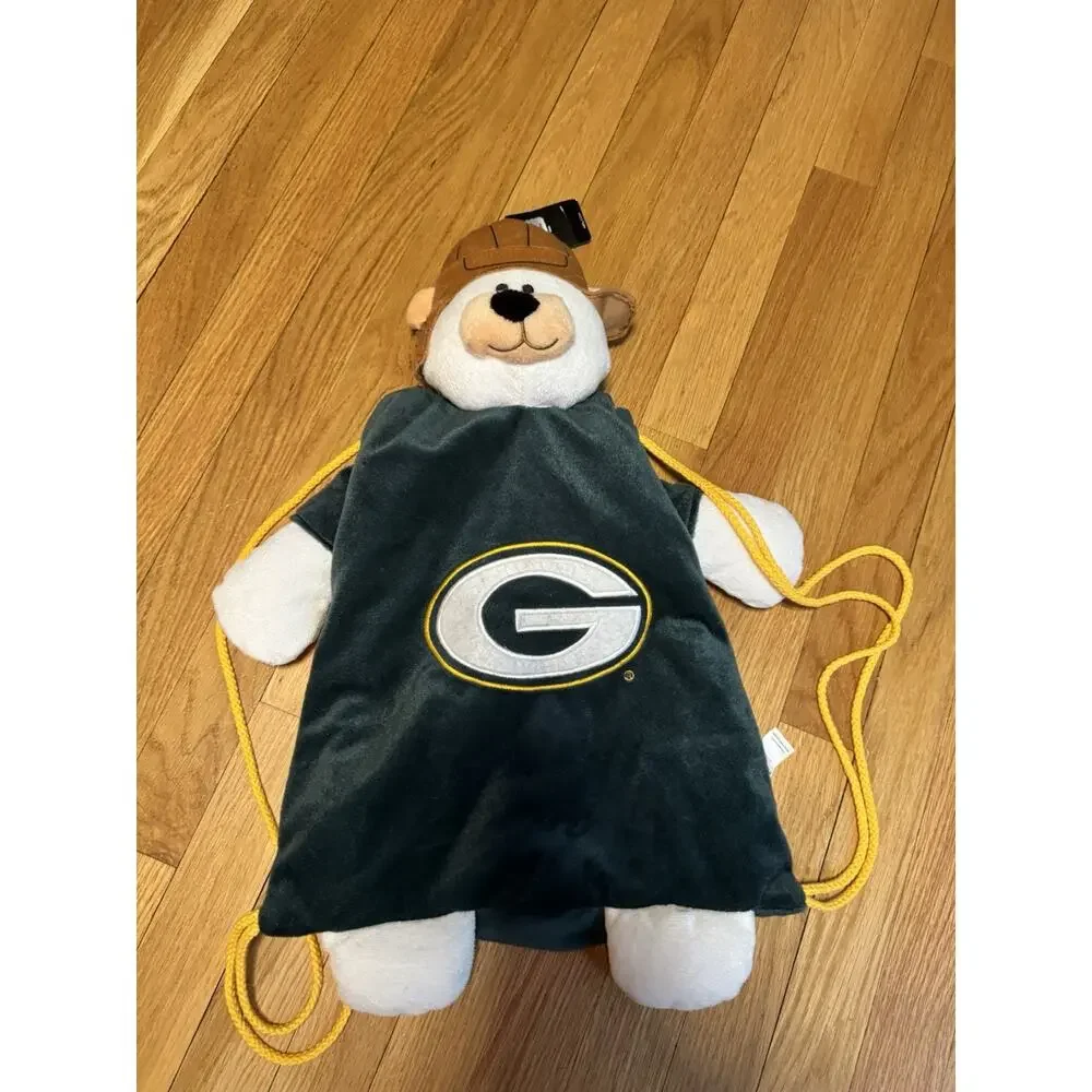NFL Green Bay Packers Drawstring Backpack Pal NWT Bear Bag Football Green New